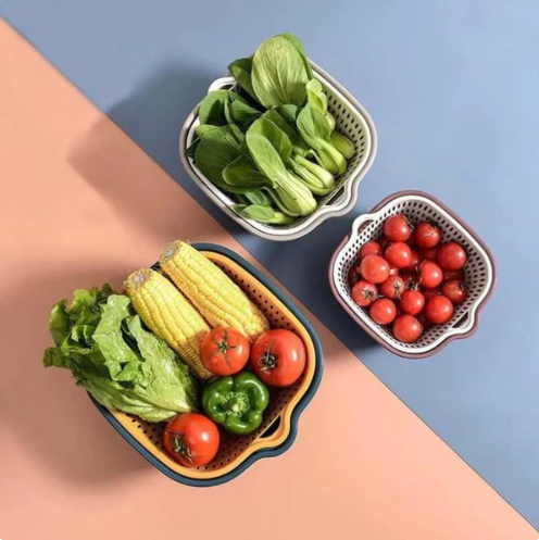 Pack 3 Coladores con Bowl para Frutas y Verduras