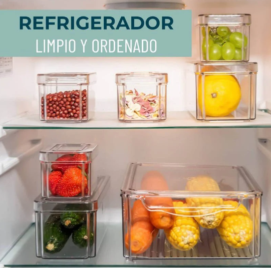 7 Contenedores para Refrigerador y Nevera