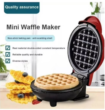 Mini Wafflera Eléctrica Antiadherente