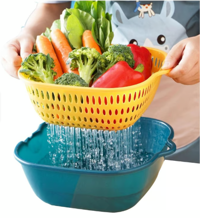 Pack 3 Coladores con Bowl para Frutas y Verduras