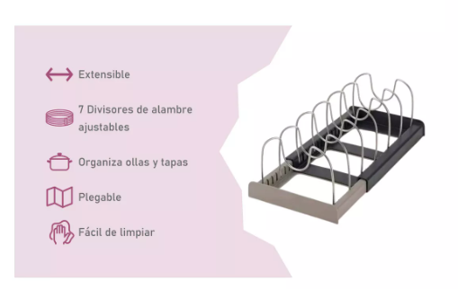 Rack Organizador de Ollas y Tapas