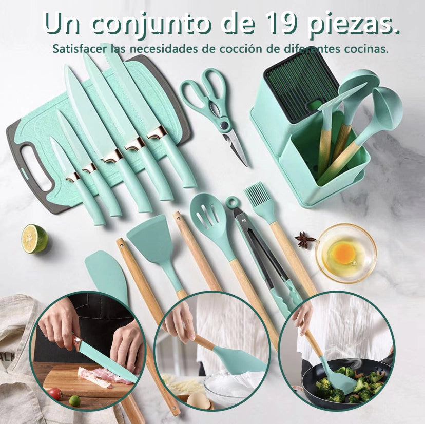 Set de Utensilios de Cocina 19 Piezas